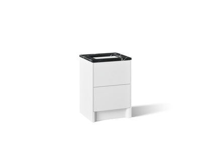 KOHLER K-CM39265-BD1 Statement 24" Bathroom Vanity Set with Sink and Quartz Top, White - 3/4 view of product