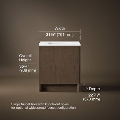 3/4 view of product with dimensions