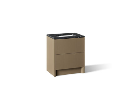 KOHLER K-CM39266-BD1 Statement 30" Bathroom Vanity Set with Sink and Quartz Top, Pale Oak - 3/4 view of product