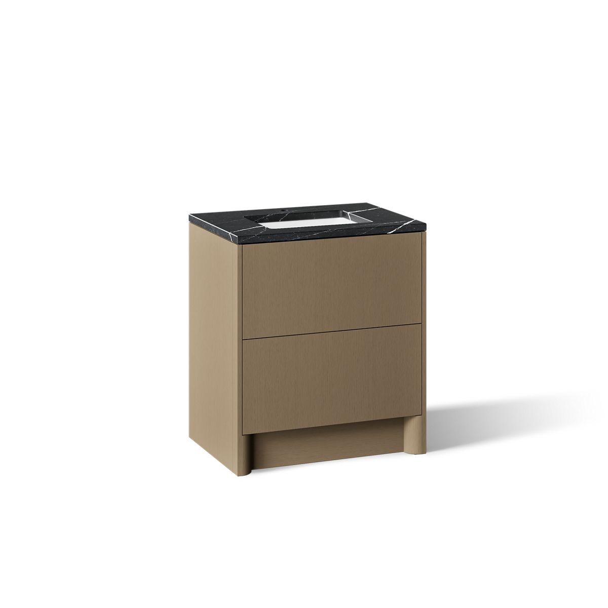 KOHLER K-CM39266-BD1 Statement 30" Bathroom Vanity Set with Sink and Quartz Top, Pale Oak - 3/4 view of product