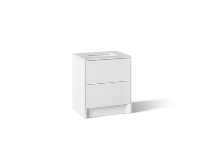 KOHLER K-CM39266-BD1 Statement 30" Bathroom Vanity Set with Sink and Quartz Top, White - 3/4 view of product