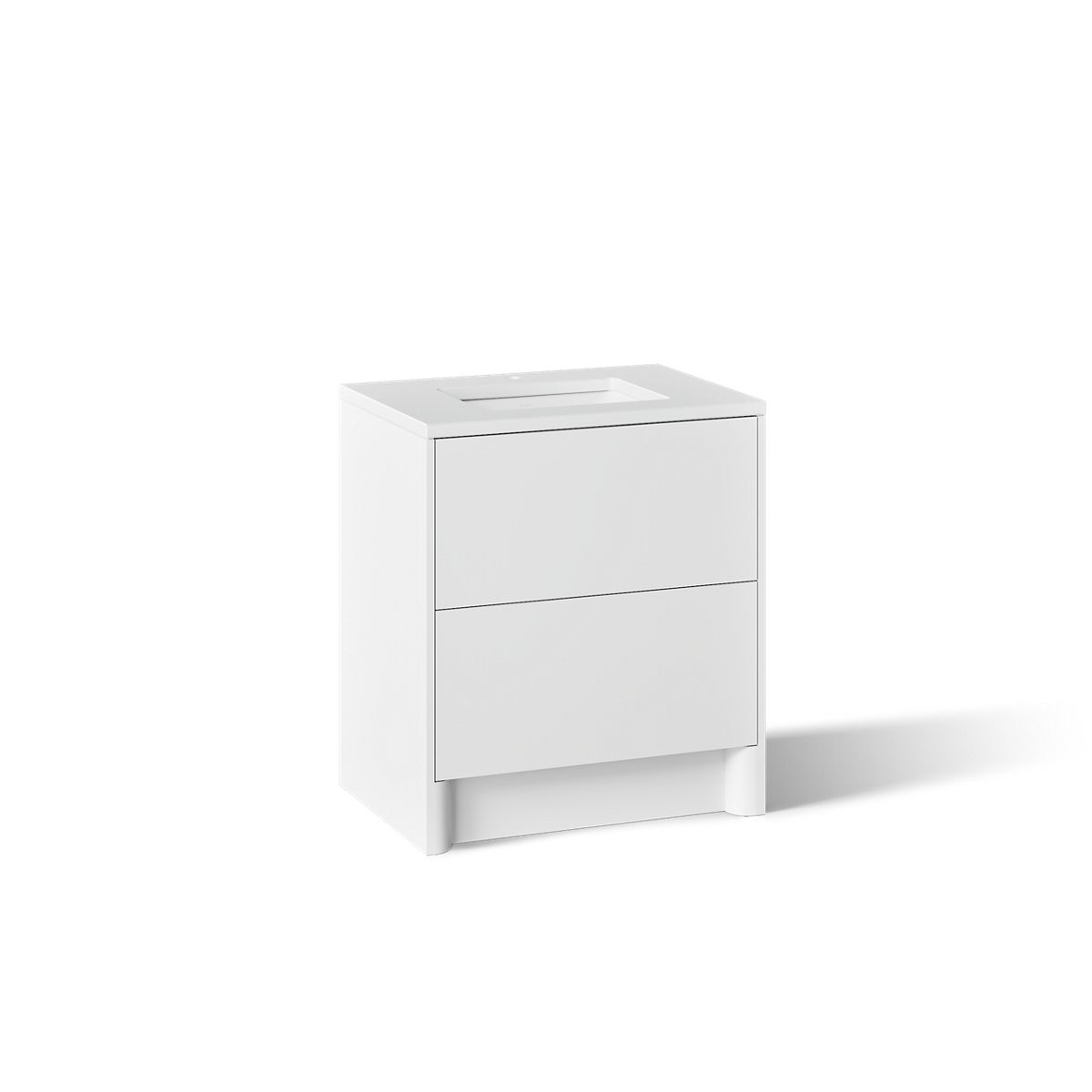 KOHLER K-CM39266-BD1 Statement 30" Bathroom Vanity Set with Sink and Quartz Top, White - 3/4 view of product