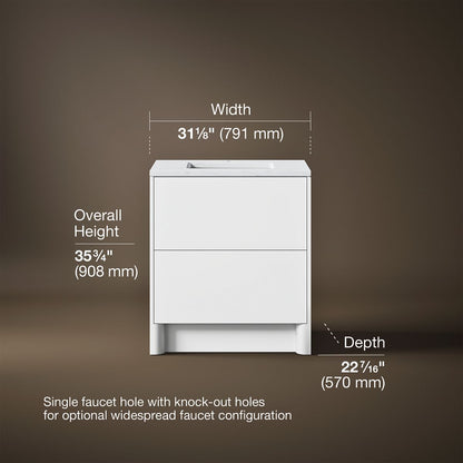 3/4 view of product with dimensions