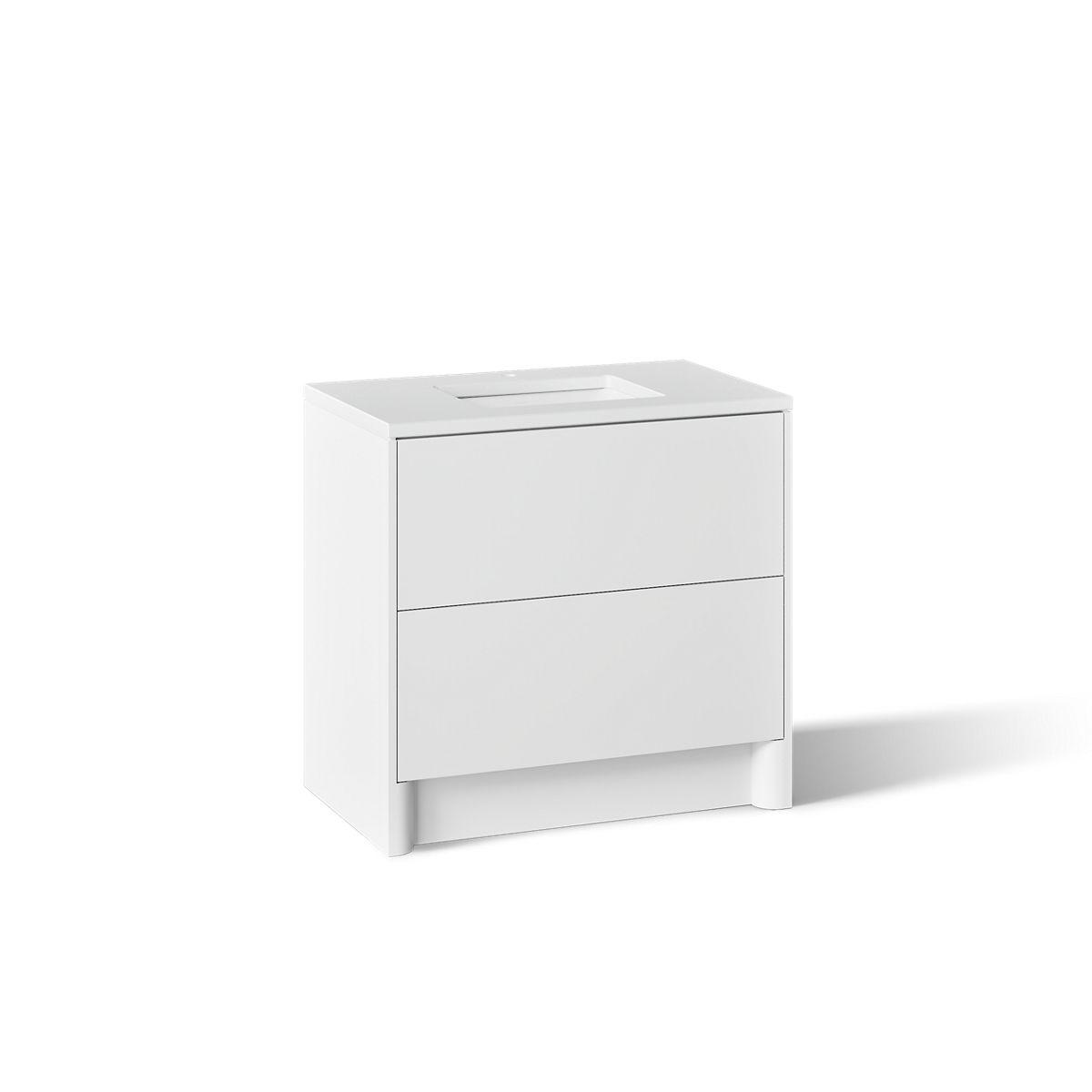 KOHLER K-CM39267-BD1 Statement 36" Bathroom Vanity Set with Sink and Quartz Top, White - 3/4 view of product