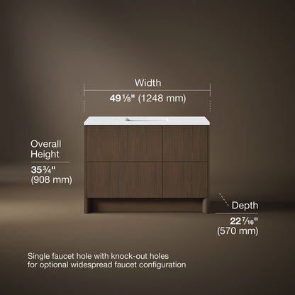 3/4 view of product with dimensions