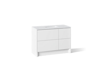 KOHLER K-CM39268-BD1 Statement 48" Bathroom Vanity Set with Sink and Quartz Top, White - 3/4 view of product