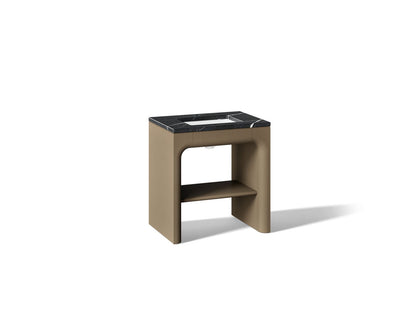 KOHLER K-CM39271-BD1 Statement 30" Console-style Bathroom Vanity Set with Sink and Quartz Top, Pale Oak - 3/4 view of product
