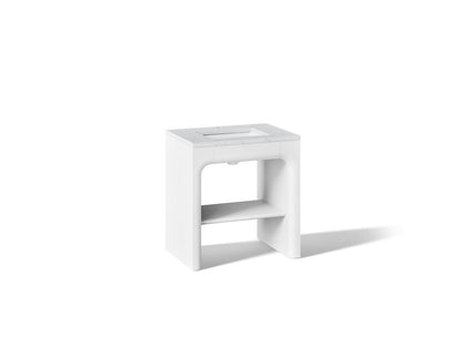 KOHLER K-CM39271-BD1 Statement 30" Console-style Bathroom Vanity Set with Sink and Quartz Top, White - 3/4 view of product
