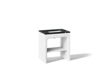 KOHLER K-CM39271-BD1 Statement 30" Console-style Bathroom Vanity Set with Sink and Quartz Top, White - 3/4 view of product