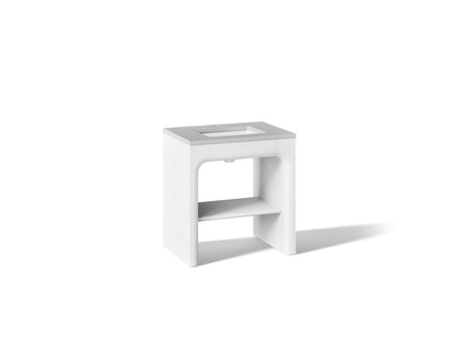 KOHLER K-CM39271-BD1 Statement 30" Console-style Bathroom Vanity Set with Sink and Quartz Top, White - 3/4 view of product