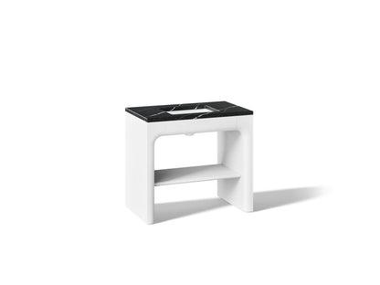 KOHLER K-CM39272-BD1 Statement 36" Console-style Bathroom Vanity Set with Sink and Quartz Top, White - 3/4 view of product