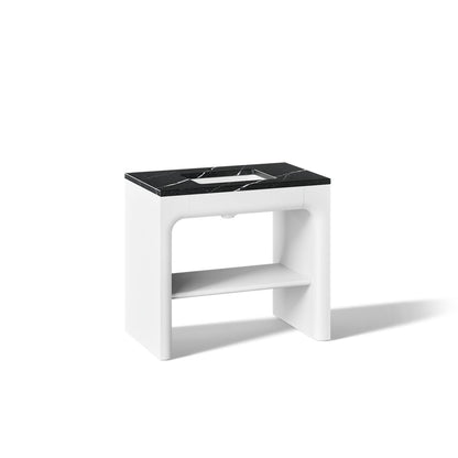 KOHLER K-CM39272-BD1 Statement 36" Console-style Bathroom Vanity Set with Sink and Quartz Top, White - 3/4 view of product