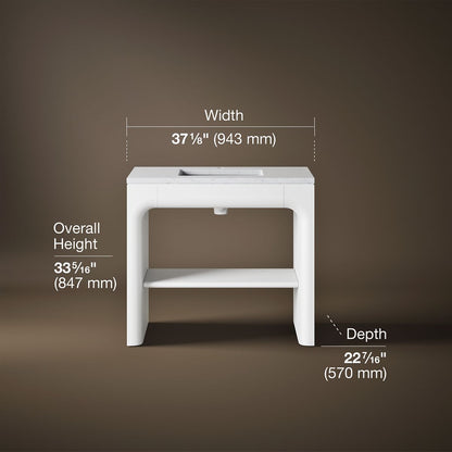 3/4 view of product with dimensions