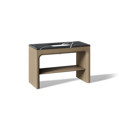 KOHLER K-CM39273-BD1 Statement 48" Console-style Bathroom Vanity Set with Sink and Quartz Top, Pale Oak - 3/4 view of product