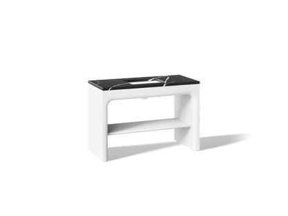 KOHLER K-CM39273-BD1 Statement 48" Console-style Bathroom Vanity Set with Sink and Quartz Top, White - 3/4 view of product
