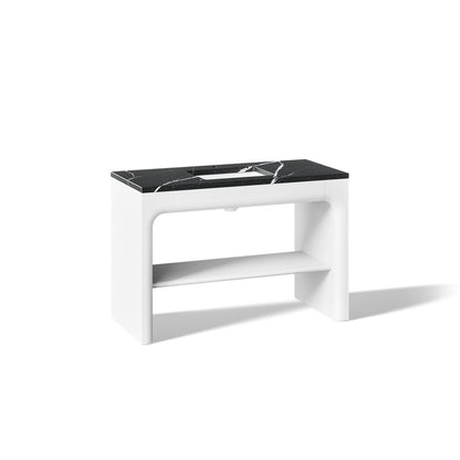 KOHLER K-CM39273-BD1 Statement 48" Console-style Bathroom Vanity Set with Sink and Quartz Top, White - 3/4 view of product