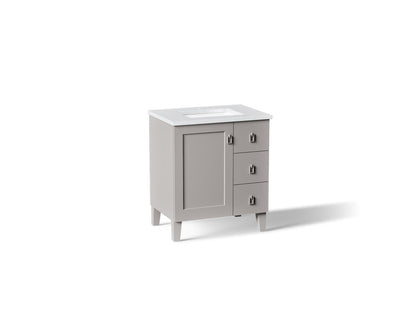 KOHLER K-CM99530-BD1 Poplin 30" bathroom vanity cabinet with sink and quartz top