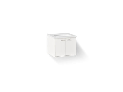 KOHLER K-CM99539-BD1 Jute 24" wall-hung bathroom vanity cabinet with sink and quartz top
