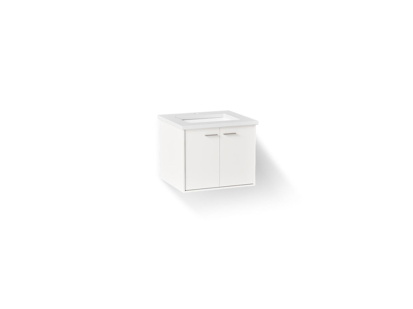 KOHLER K-CM99539-BD1 Jute 24" wall-hung bathroom vanity cabinet with sink and quartz top