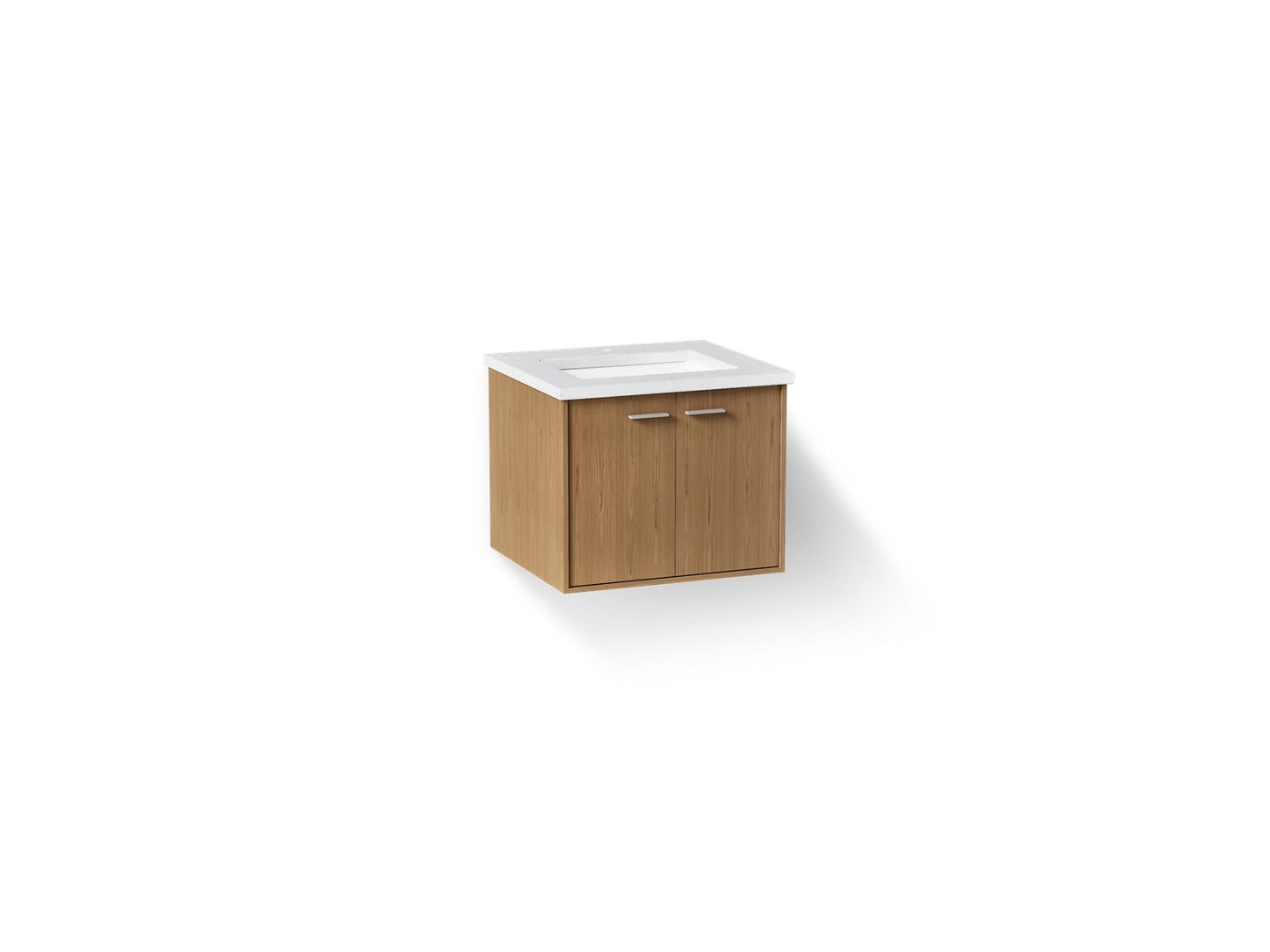 KOHLER K-CM99539-BD1 Jute 24" wall-hung bathroom vanity cabinet with sink and quartz top