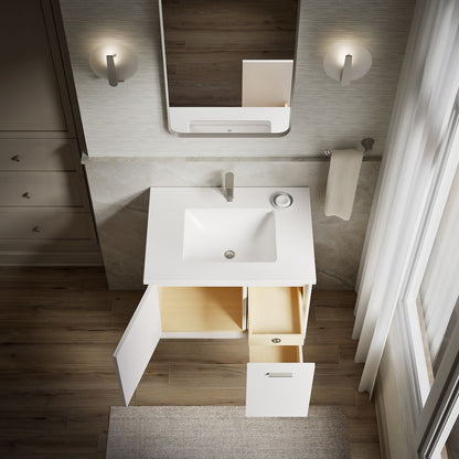 KOHLER K-CM99541-BD1 Jute 30" wall-hung bathroom vanity cabinet with sink and quartz top