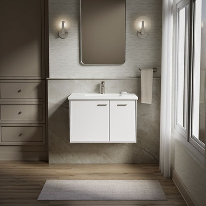 KOHLER K-CM99541-BD1 Jute 30" wall-hung bathroom vanity cabinet with sink and quartz top