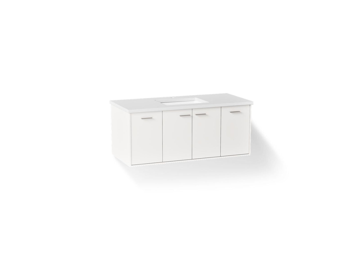 KOHLER K-CM99544-BD1 Jute 48" wall-hung bathroom vanity cabinet with sink and quartz top