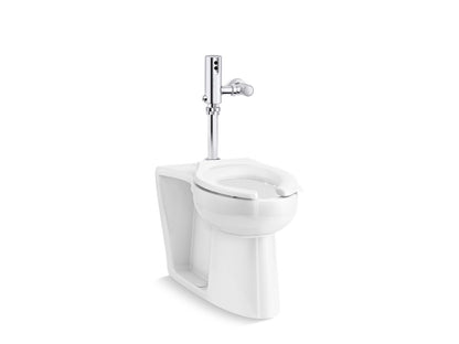 KOHLER K-PR25042-T4DSL Modflex Adjust-a-Bowl Antimicrobial toilet with Mach Tripoint touchless DC 1.28 gpf flushometer