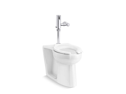 KOHLER K-PR25042-T5DS Modflex Adjust-a-Bowl Antimicrobial toilet with Mach Tripoint touchless DC 1.6 gpf flushometer