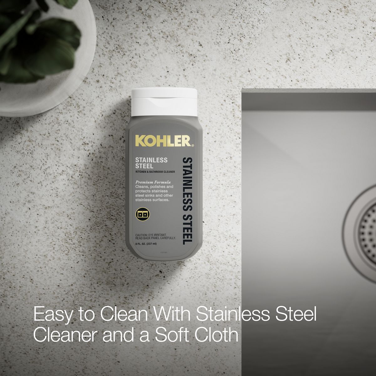 KOHLER K-RH20909 Lyric 32" Undermount Double-bowl Kitchen Sink, Stainless Steel - Detail image of a product feature