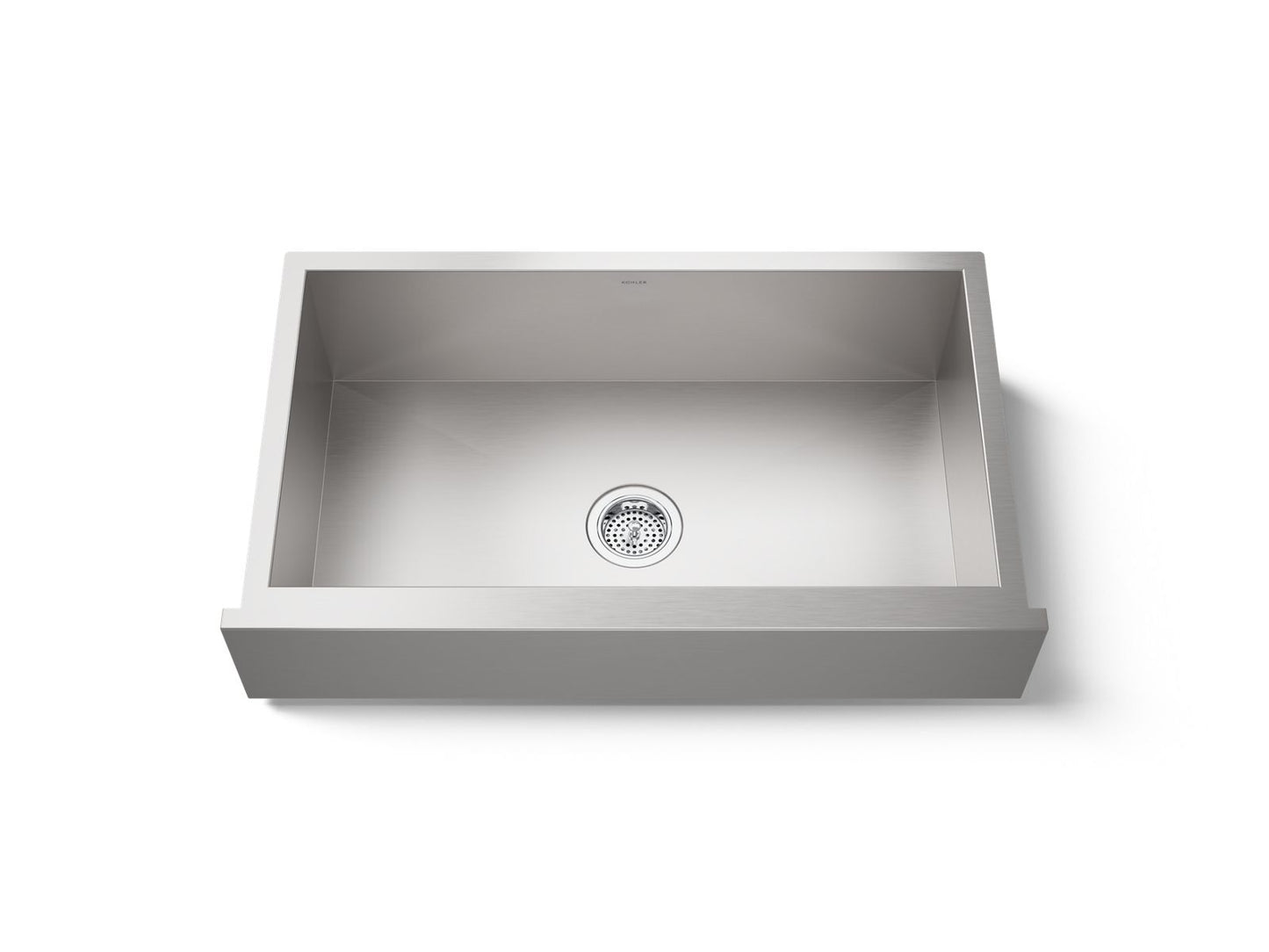 KOHLER K-RH20910 Lyric 34" Undermount Single-bowl Farmhouse Kitchen Sink, Stainless Steel - 3/4 view of product