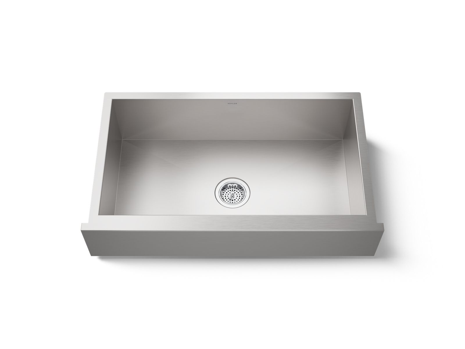 KOHLER K-RH20910 Lyric 34" Undermount Single-bowl Farmhouse Kitchen Sink, Stainless Steel - 3/4 view of product