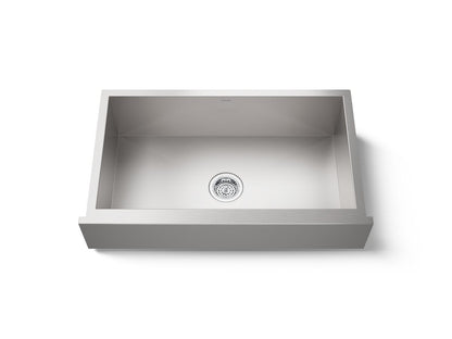KOHLER K-RH20910 Lyric 34" Undermount Single-bowl Farmhouse Kitchen Sink, Stainless Steel - 3/4 view of product