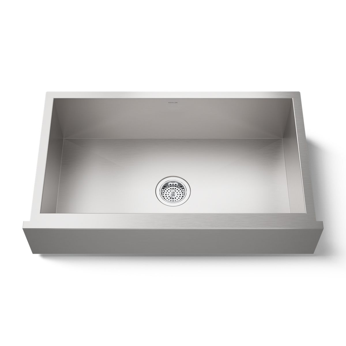 KOHLER K-RH20910 Lyric 34" Undermount Single-bowl Farmhouse Kitchen Sink, Stainless Steel - 3/4 view of product