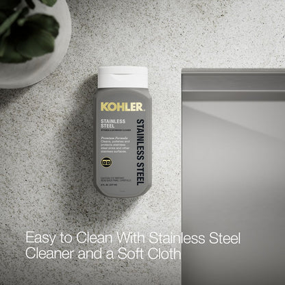 KOHLER K-RH23374-4PC Lyric Workstation 33" Top-/undermount Single-bowl Kitchen Sink, Stainless Steel - Detail image of a prod