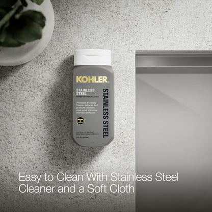 KOHLER K-RH23377-1PC Lyric Workstation 20-1/2" Top-/under-mount Single-bowl Bar Sink, Stainless Steel - Detail image of a pro