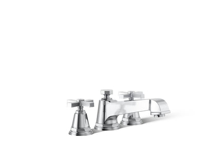 KOHLER K-T13140-3A Pinstripe Pure Deck-mount bath faucet trim with cross handles