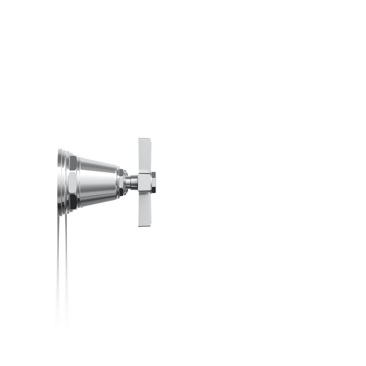 KOHLER K-T13141-3A Pinstripe Pure Deck-mount bath faucet handle trim with Cross design