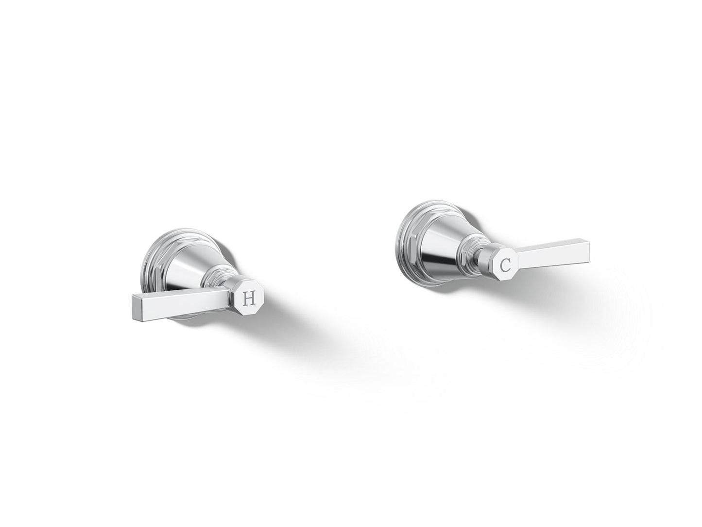 KOHLER K-T13141-4A Pinstripe Pure Deck-mount bath faucet handle trim with Lever design