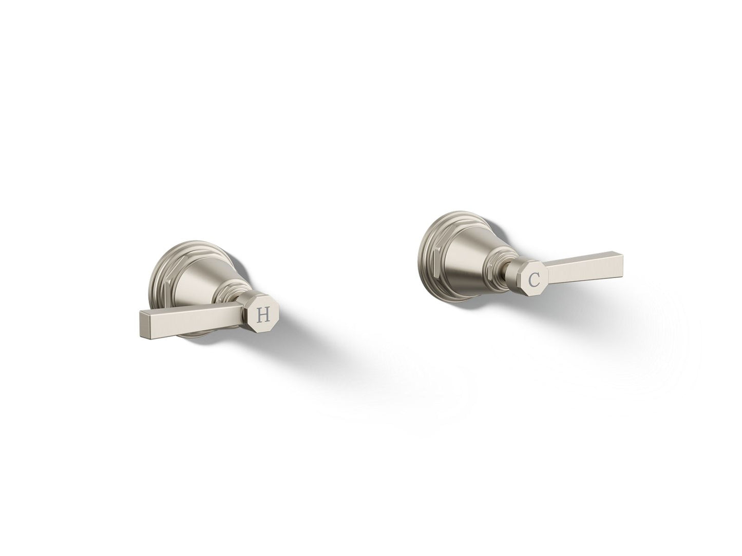 KOHLER K-T13141-4A Pinstripe Pure Deck-mount bath faucet handle trim with Lever design