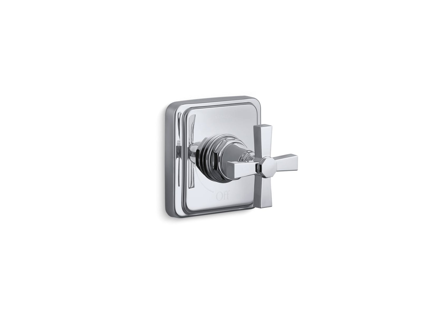 KOHLER K-T13174-3A Pinstripe Pure MasterShower volume control valve trim with cross handle