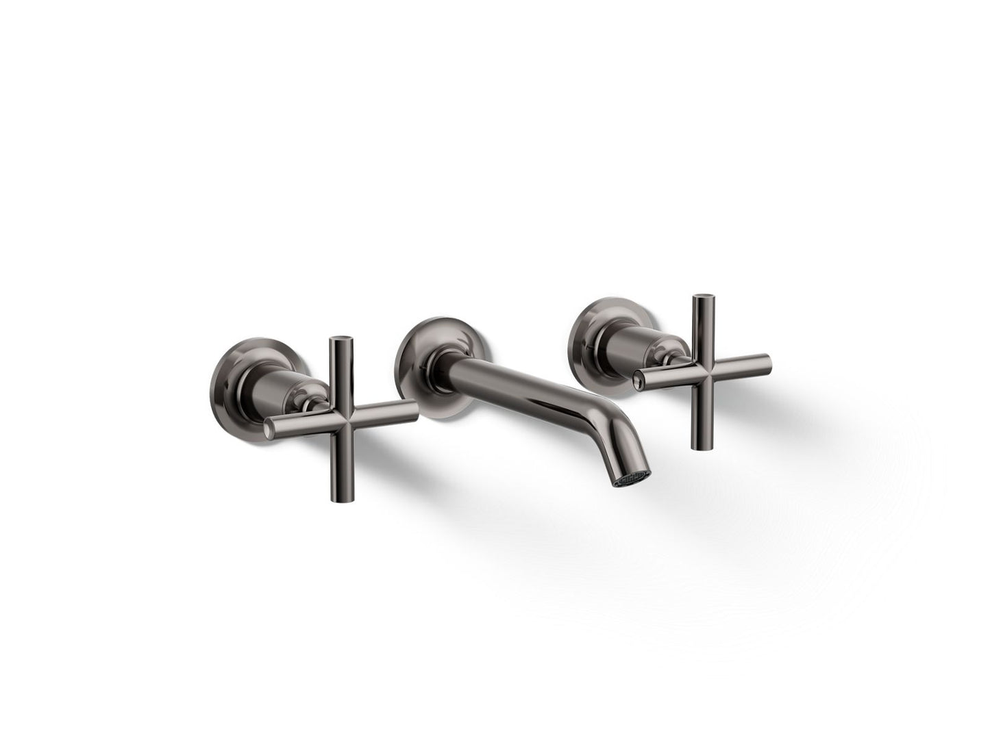KOHLER Purist Wall-mount bathroom sink faucet trim with Cross handles, 1.2 gpm