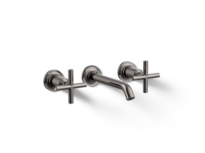 KOHLER Purist Wall-mount bathroom sink faucet trim with Cross handles, 1.2 gpm