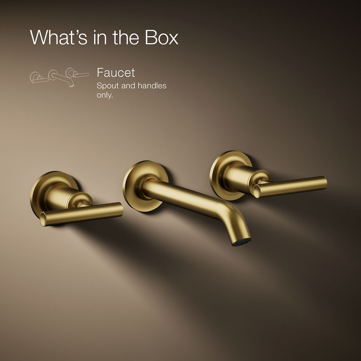 KOHLER K-T14413-4 Purist Wall-mount Bathroom Sink Faucet Trim with Lever Handles, 1.2 GPM