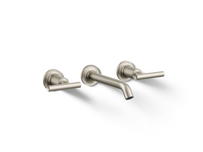 KOHLER K-T14413-4 Purist Wall-mount Bathroom Sink Faucet Trim with Lever Handles, 1.2 GPM