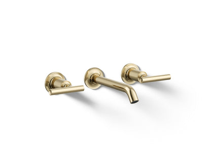 KOHLER K-T14413-4 Purist Wall-mount Bathroom Sink Faucet Trim with Lever Handles, 1.2 GPM