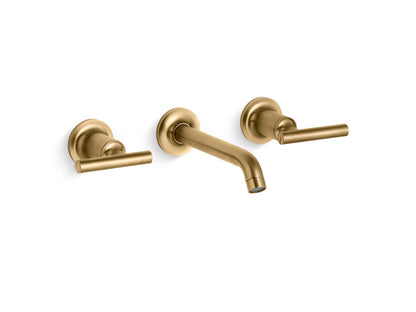 KOHLER K-T14413-4 Purist Wall-mount Bathroom Sink Faucet Trim with Lever Handles, 1.2 GPM