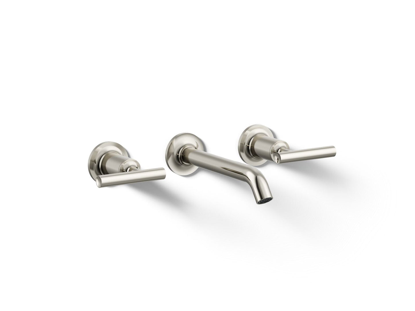 KOHLER K-T14413-4 Purist Wall-mount Bathroom Sink Faucet Trim with Lever Handles, 1.2 GPM, vibrant polished nickel
