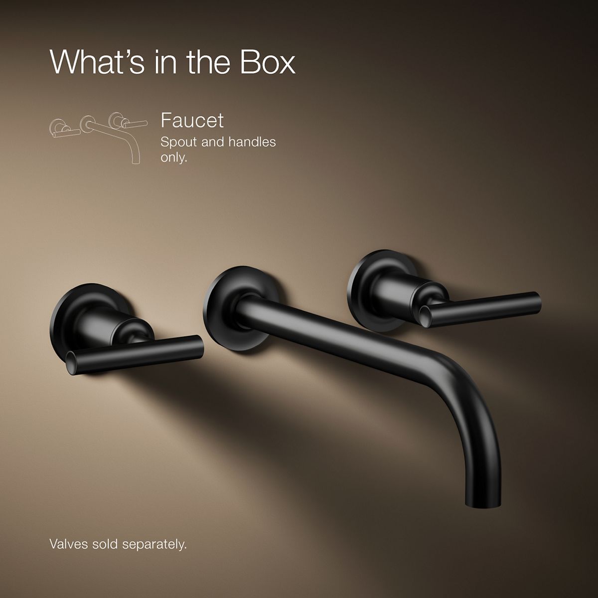 KOHLER Purist Wall-mount bathroom sink faucet trim with Lever handles, 1.2 gpm