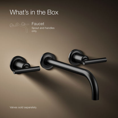 KOHLER Purist Wall-mount bathroom sink faucet trim with Lever handles, 1.2 gpm
